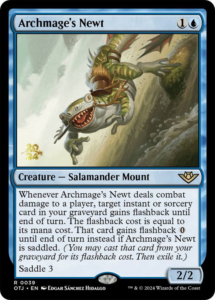 Archmage's Newt [Outlaws of Thunder Junction Prerelease Promos] | Good Games Cannington