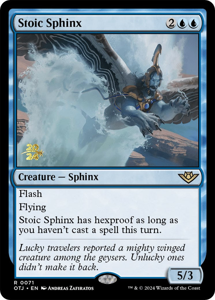 Stoic Sphinx [Outlaws of Thunder Junction Prerelease Promos] | Good Games Cannington