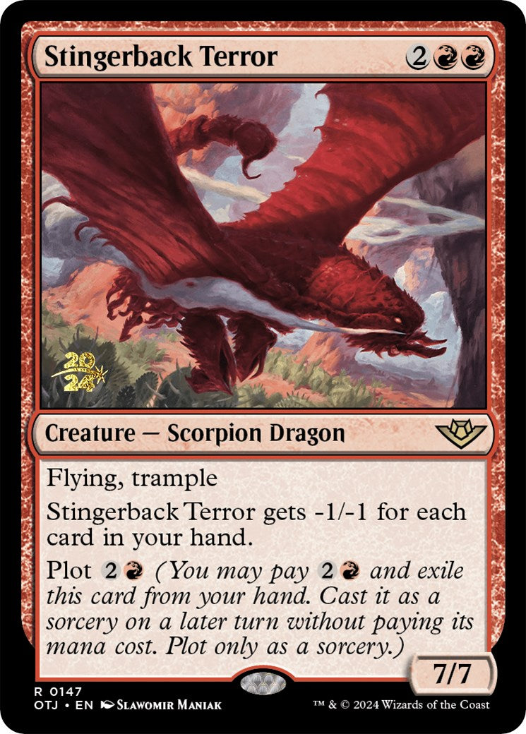 Stingerback Terror [Outlaws of Thunder Junction Prerelease Promos] | Good Games Cannington