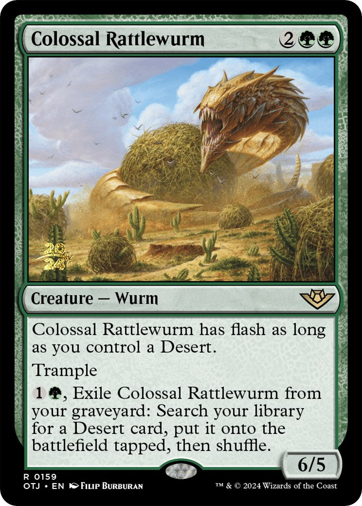 Colossal Rattlewurm [Outlaws of Thunder Junction Prerelease Promos] | Good Games Cannington
