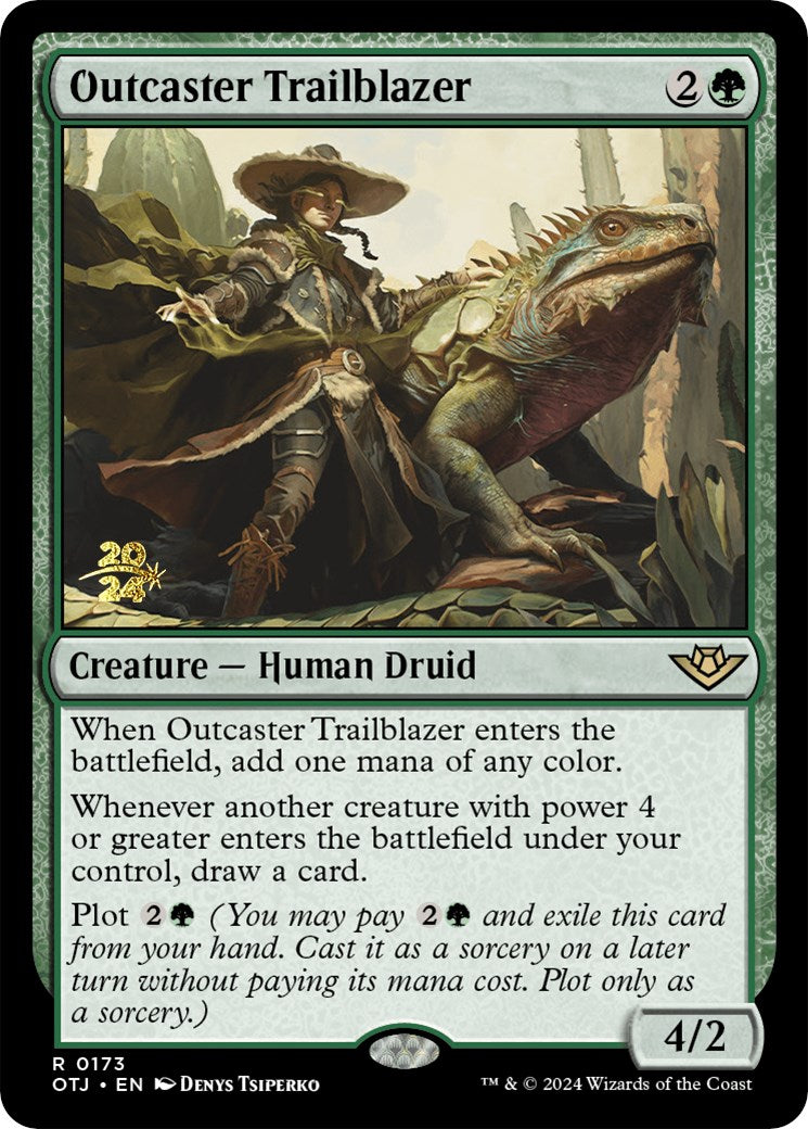 Outcaster Trailblazer [Outlaws of Thunder Junction Prerelease Promos] | Good Games Cannington