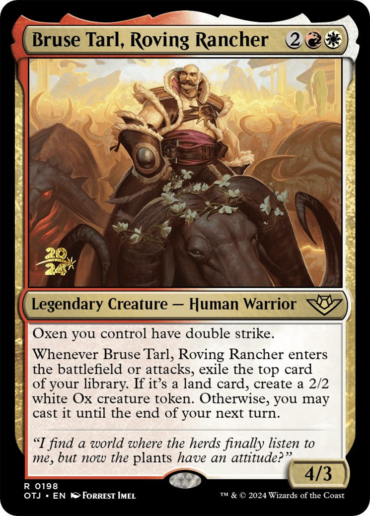 Bruse Tarl, Roving Rancher [Outlaws of Thunder Junction Prerelease Promos] | Good Games Cannington