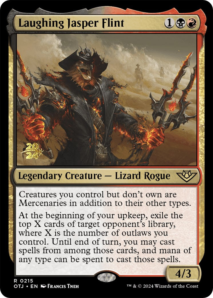 Laughing Jasper Flint [Outlaws of Thunder Junction Prerelease Promos] | Good Games Cannington