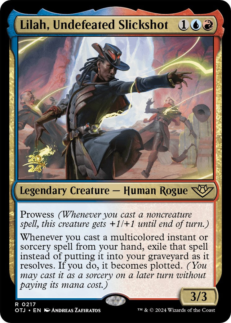 Lilah, Undefeated Slickshot [Outlaws of Thunder Junction Prerelease Promos] | Good Games Cannington