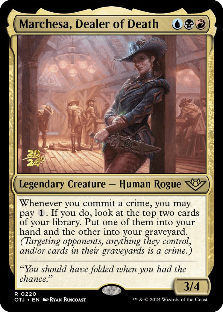 Marchesa, Dealer of Death [Outlaws of Thunder Junction Prerelease Promos] | Good Games Cannington