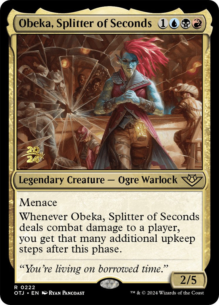 Obeka, Splitter of Seconds [Outlaws of Thunder Junction Prerelease Promos] | Good Games Cannington