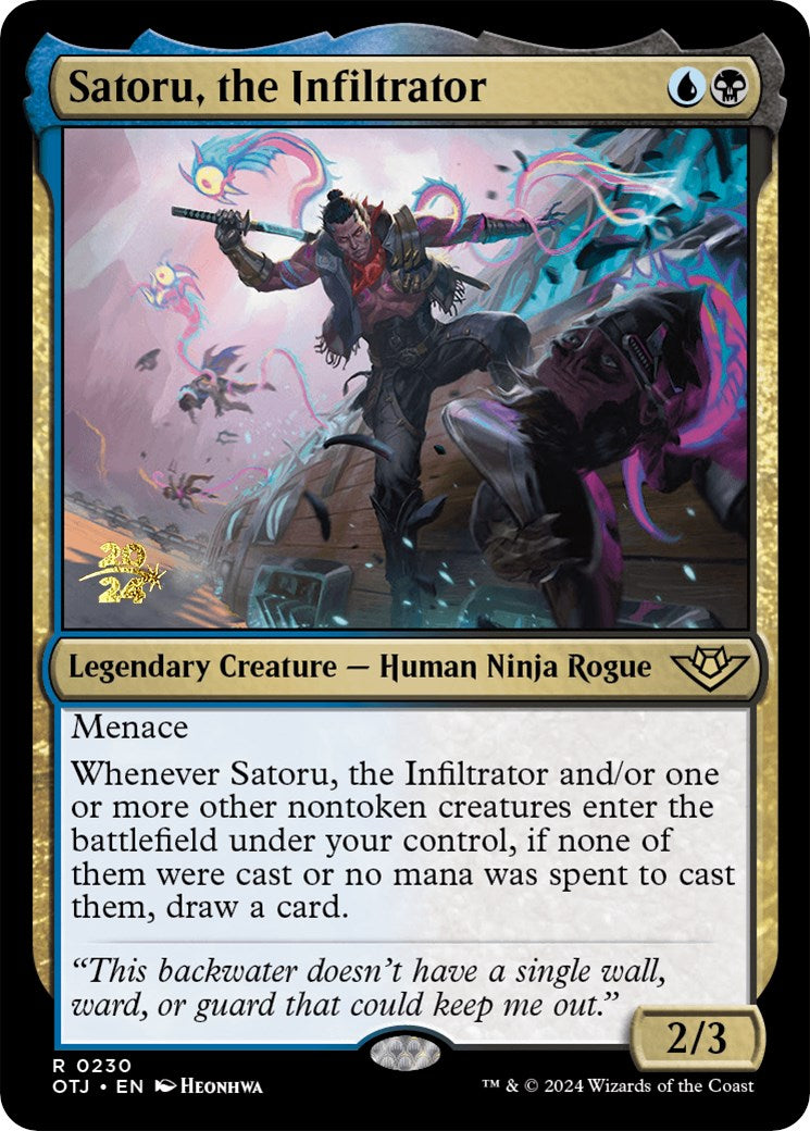 Satoru, the Infiltrator [Outlaws of Thunder Junction Prerelease Promos] | Good Games Cannington