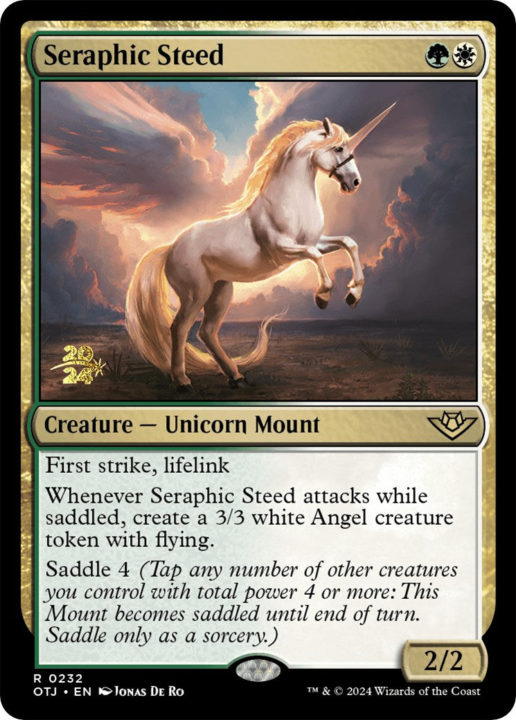 Seraphic Steed [Outlaws of Thunder Junction Prerelease Promos] | Good Games Cannington