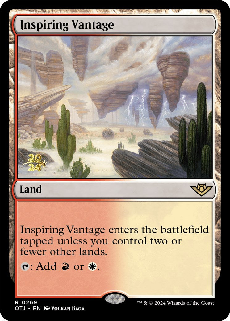 Inspiring Vantage (OTJ) [Outlaws of Thunder Junction Prerelease Promos] | Good Games Cannington