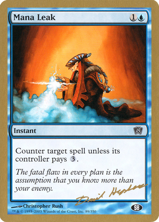 Mana Leak (Dave Humpherys) (SB) [World Championship Decks 2003] | Good Games Cannington