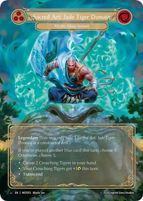 Sacred Art: Jade Tiger Domain (Marvel) [MST053] (Part the Mistveil)  Cold Foil | Good Games Cannington