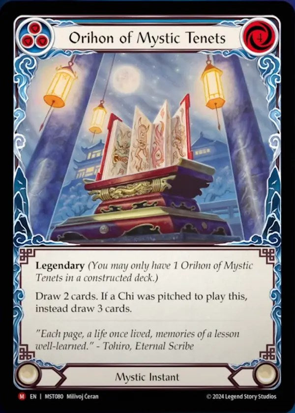Orihon of Mystic Tenets [MST080] (Part the Mistveil)  Rainbow Foil | Good Games Cannington