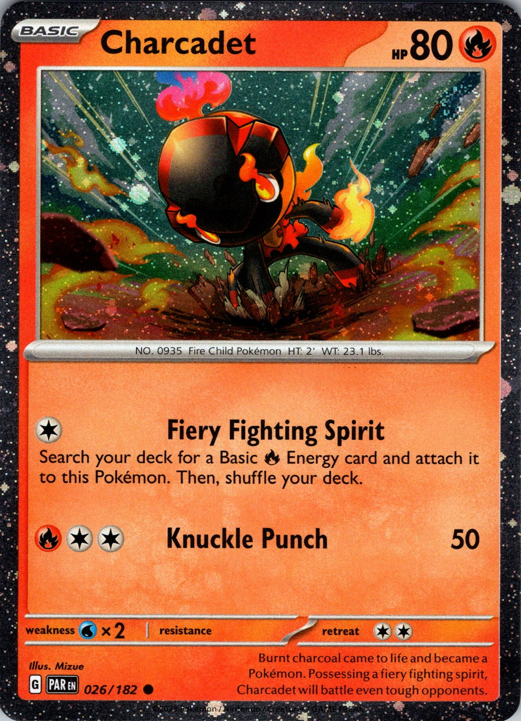 Charcadet (026/182) (Cosmos Holo) [Scarlet & Violet: Paradox Rift] | Good Games Cannington