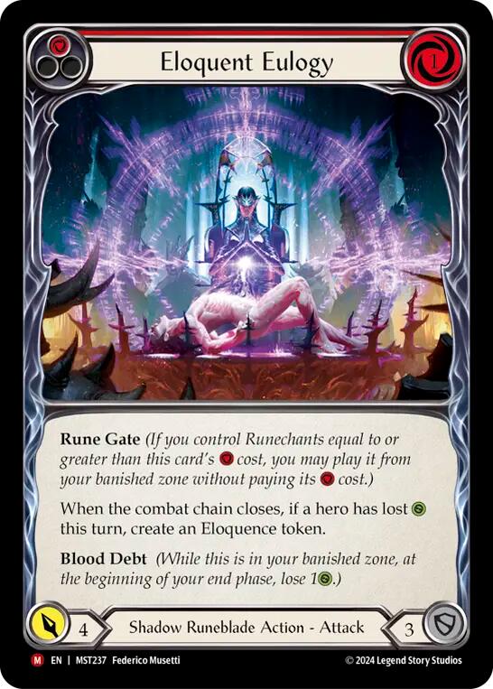 Eloquent Eulogy [MST237] (Part the Mistveil)  Rainbow Foil | Good Games Cannington