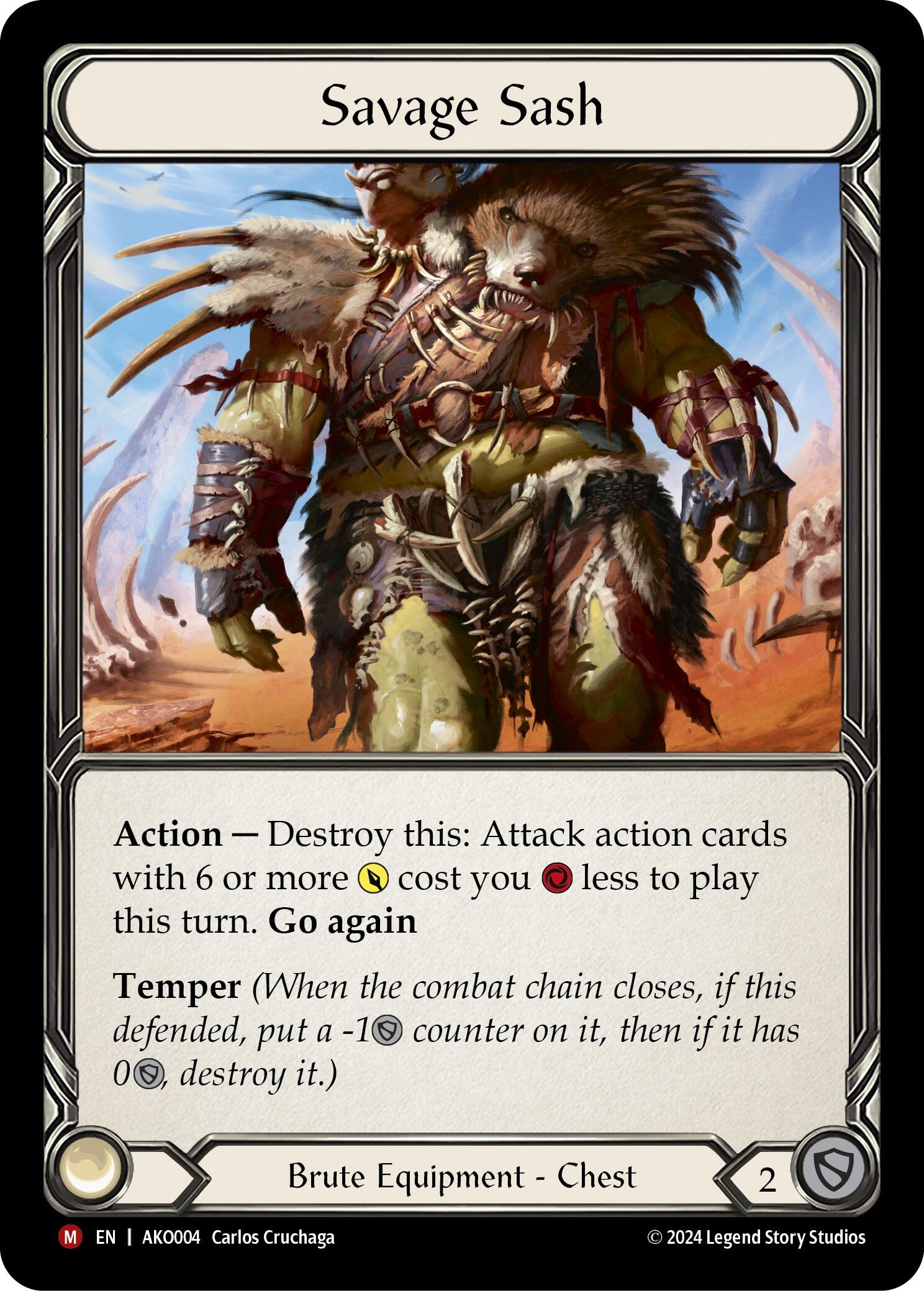 Savage Sash [AKO004] (Armory Deck: Kayo) | Good Games Cannington