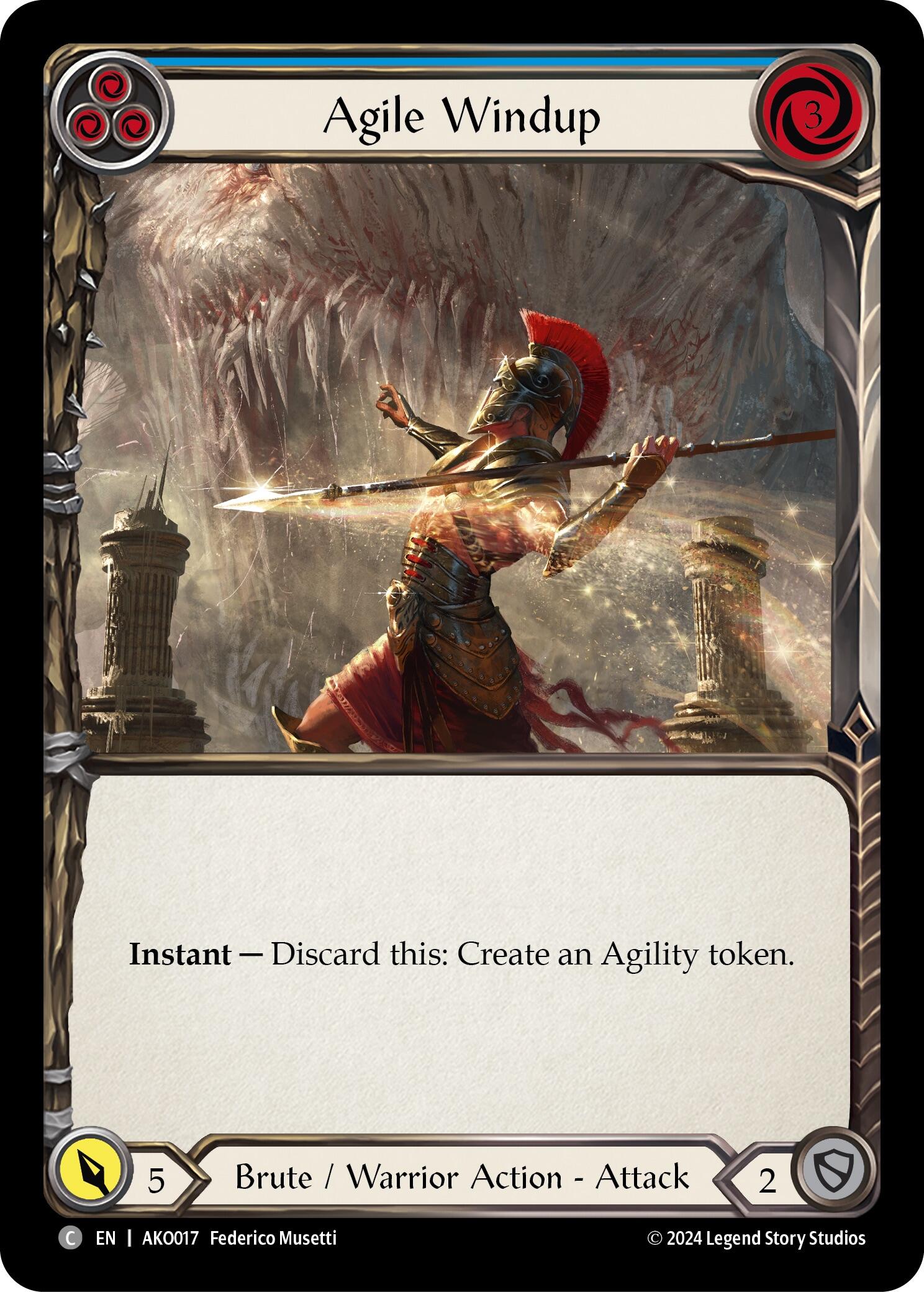Agile Windup (Blue) [AKO017] (Armory Deck: Kayo) | Good Games Cannington