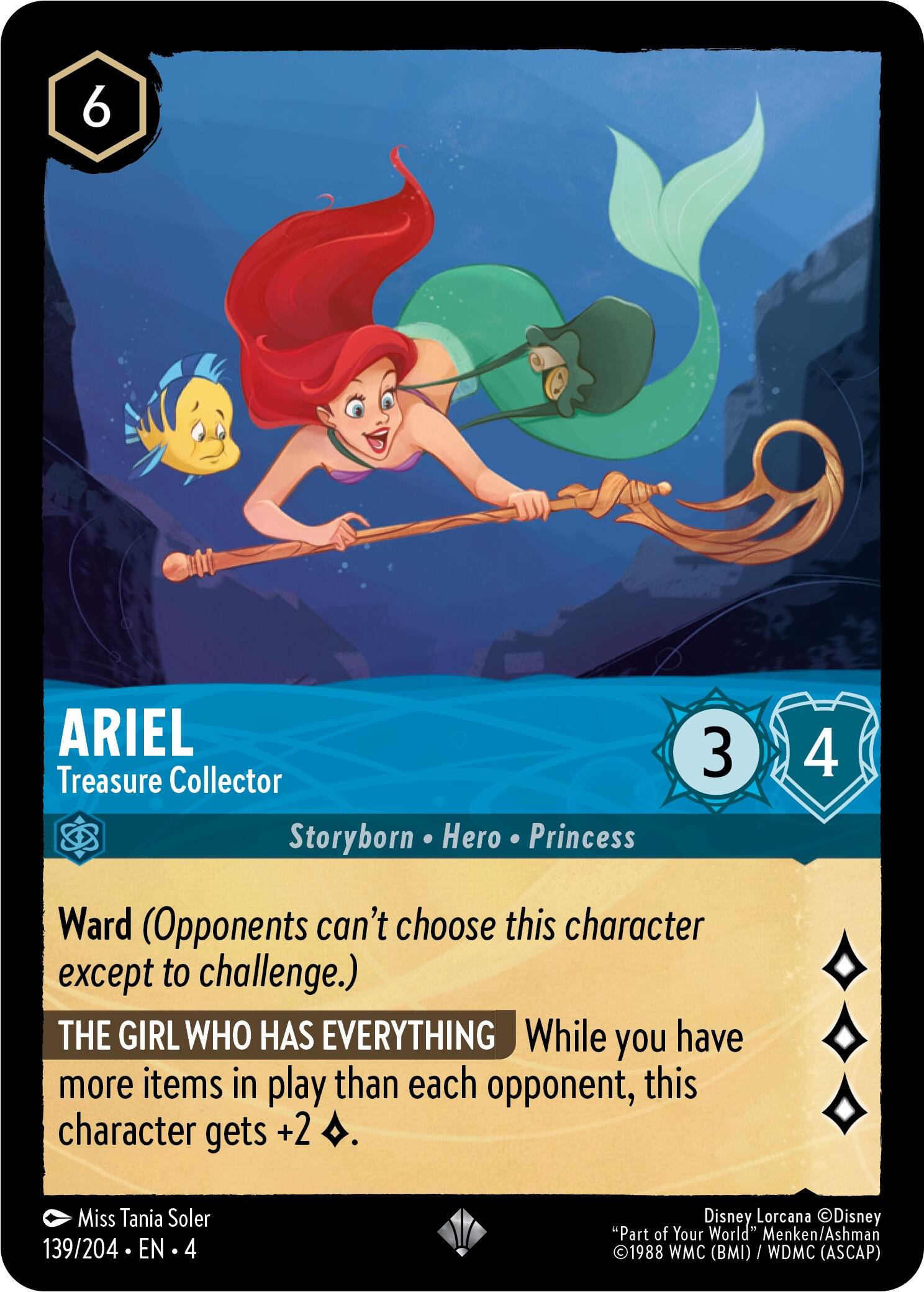 Ariel - Treasure Collector (139/204) [Ursula's Return] | Good Games Cannington