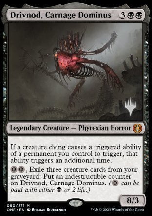 Drivnod, Carnage Dominus (Promo Pack) [Phyrexia: All Will Be One Promos] | Good Games Cannington