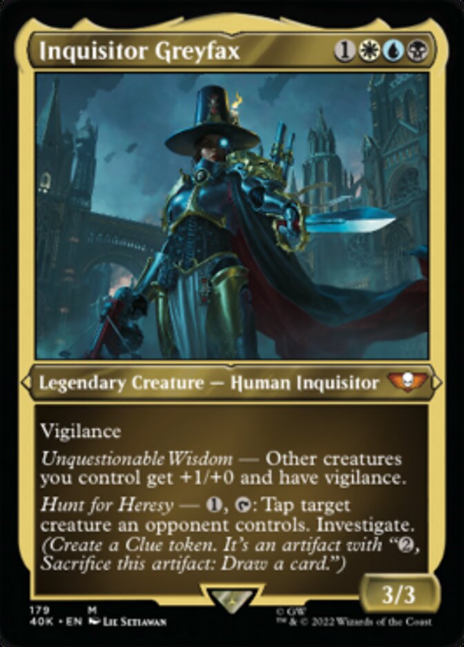 Inquisitor Greyfax (Display Commander) (Surge Foil) [Warhammer 40,000] | Good Games Cannington
