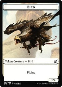 Bird (001) // Sculpture Double-Sided Token [Commander 2019 Tokens] | Good Games Cannington