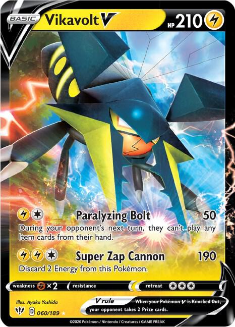 Vikavolt V 060/189 (SWSH03: Darkness Ablaze)  - Holofoil | Good Games Cannington