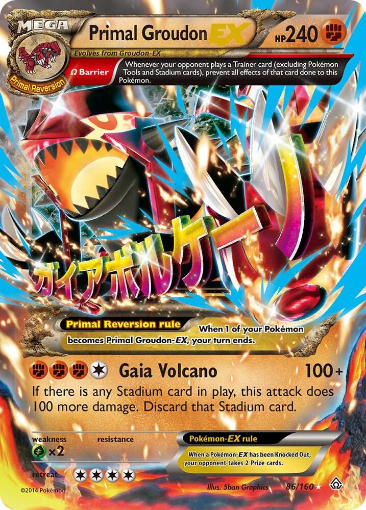 Primal Groudon EX 86/160 (XY - Primal Clash)  - Holofoil | Good Games Cannington