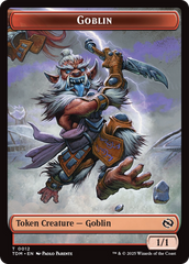 Goblin // Warrior Double-Sided Token [Tarkir: Dragonstorm Tokens] | Good Games Cannington