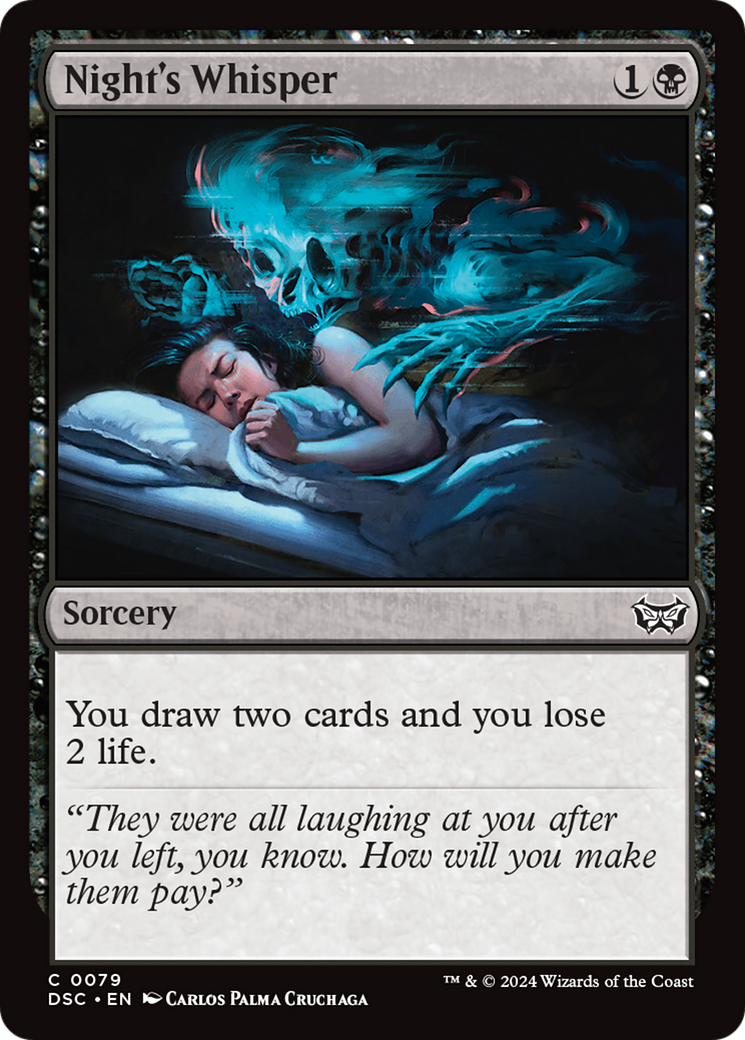 Night's Whisper [Duskmourn: House of Horror Commander] | Good Games Cannington