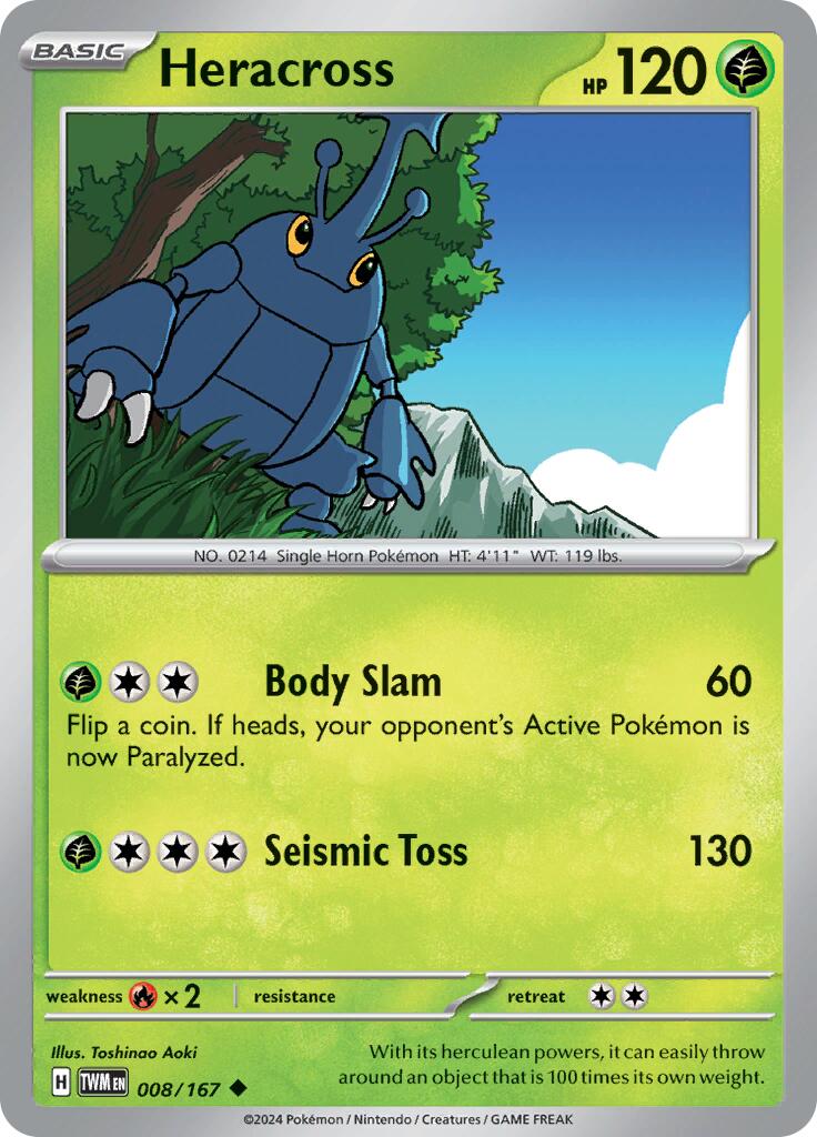 Heracross (008/167) [Scarlet & Violet: Twilight Masquerade] | Good Games Cannington