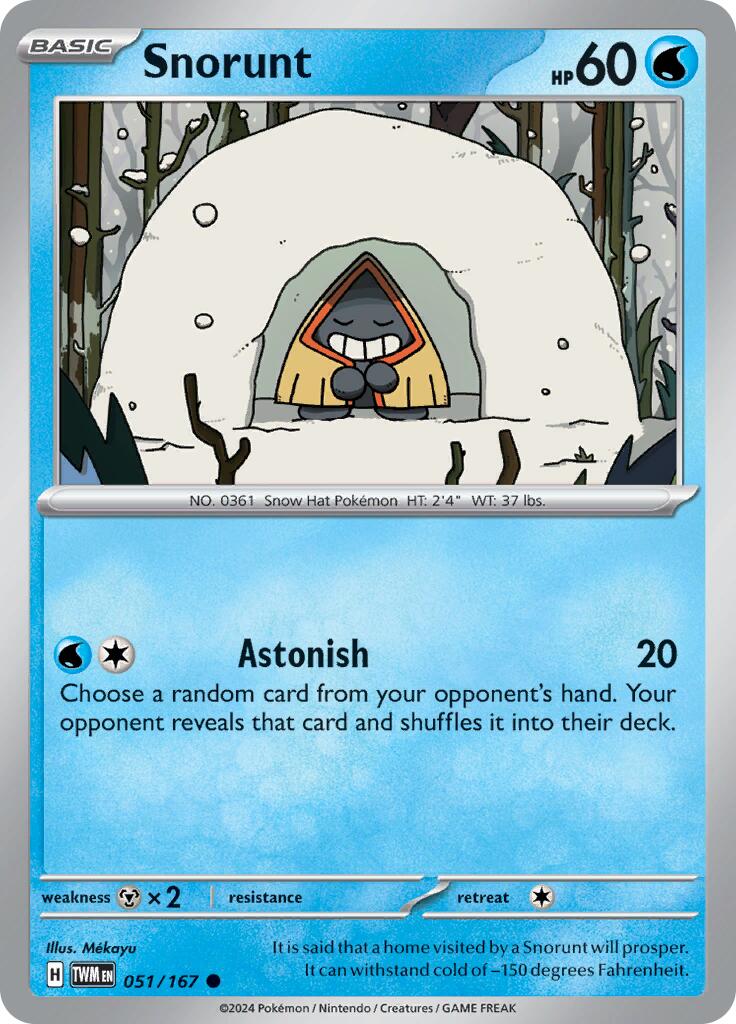 Snorunt (051/167) [Scarlet & Violet: Twilight Masquerade] | Good Games Cannington