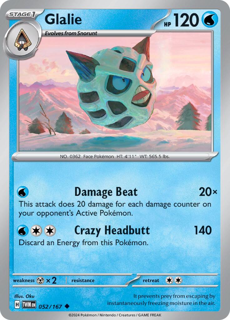 Glalie (052/167) [Scarlet & Violet: Twilight Masquerade] | Good Games Cannington