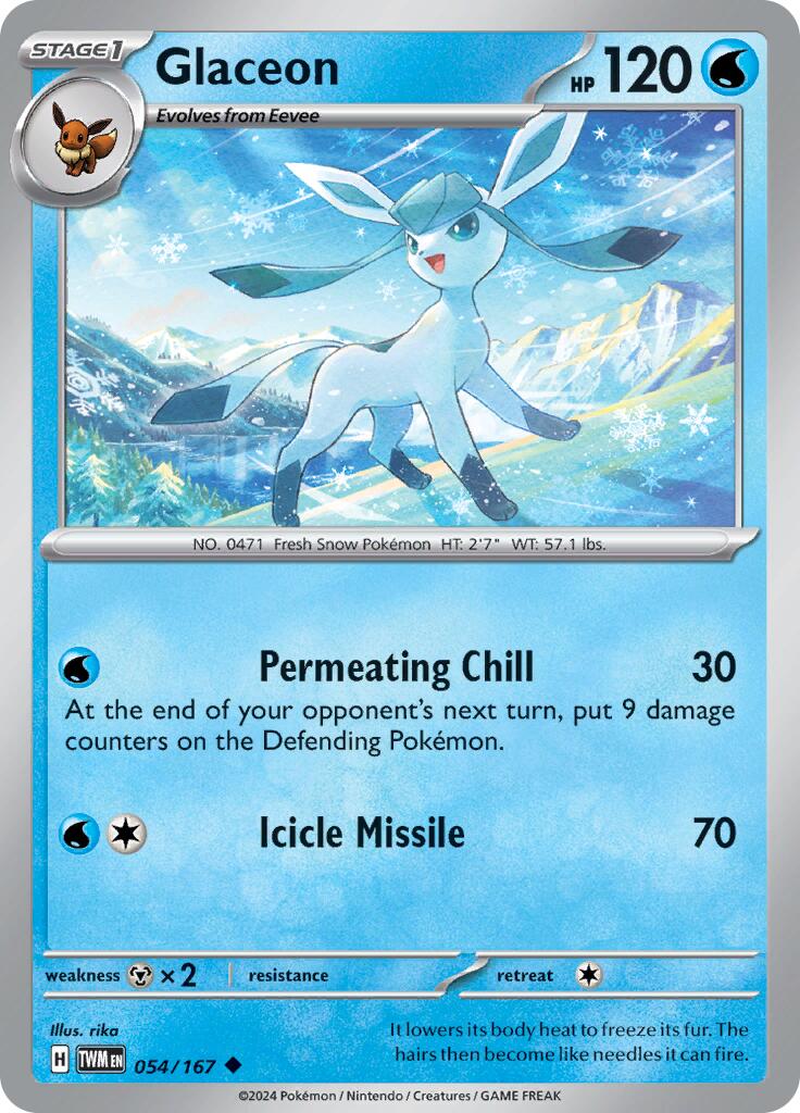 Glaceon (054/167) [Scarlet & Violet: Twilight Masquerade] | Good Games Cannington