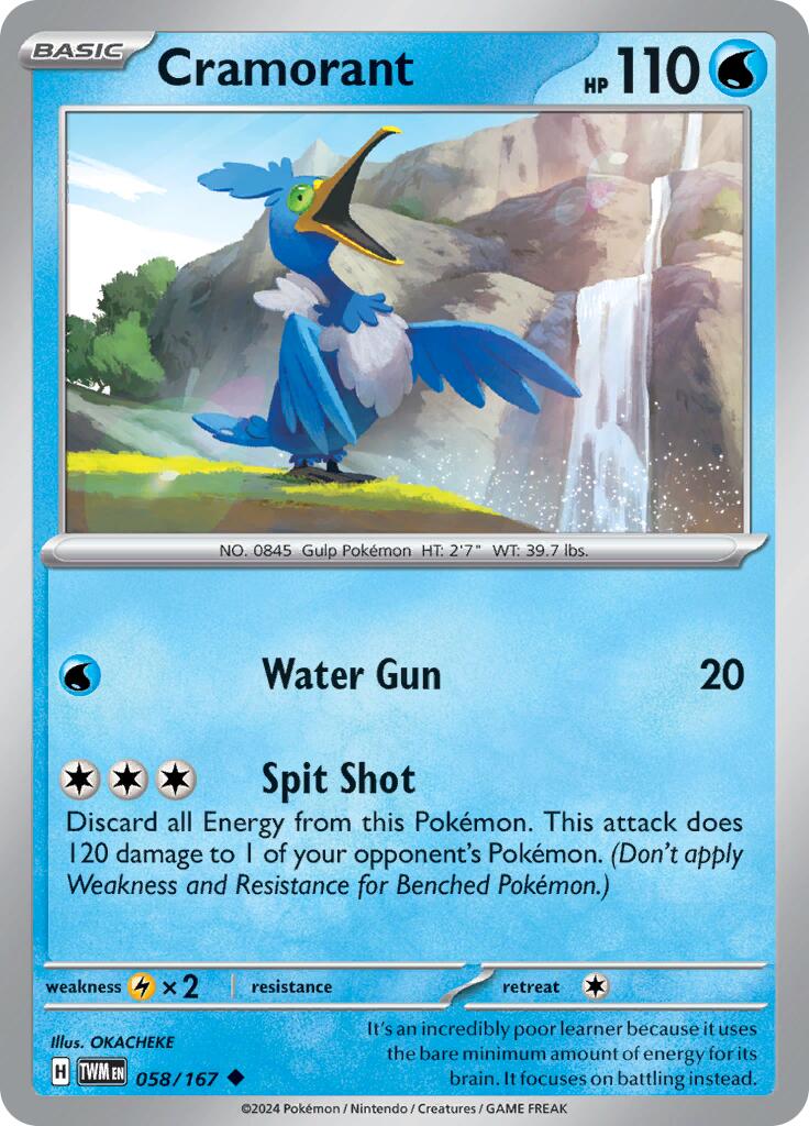 Cramorant (058/167) [Scarlet & Violet: Twilight Masquerade] | Good Games Cannington