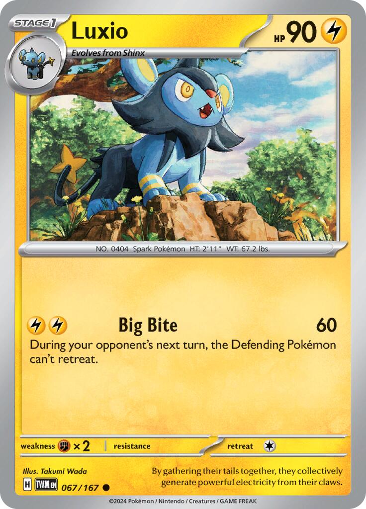 Luxio (067/167) [Scarlet & Violet: Twilight Masquerade] | Good Games Cannington
