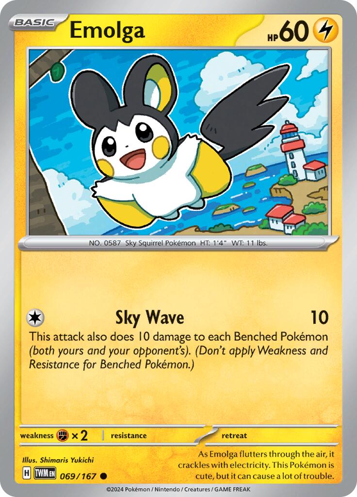 Emolga (069/167) [Scarlet & Violet: Twilight Masquerade] | Good Games Cannington