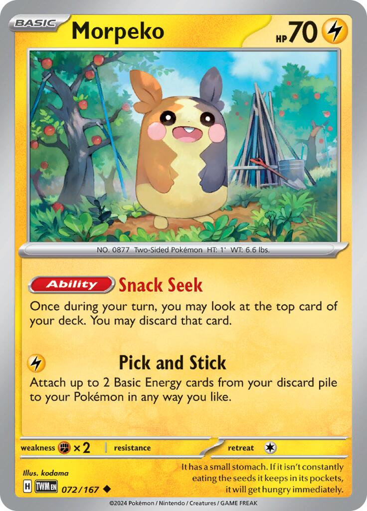 Morpeko (072/167) [Scarlet & Violet: Twilight Masquerade] | Good Games Cannington