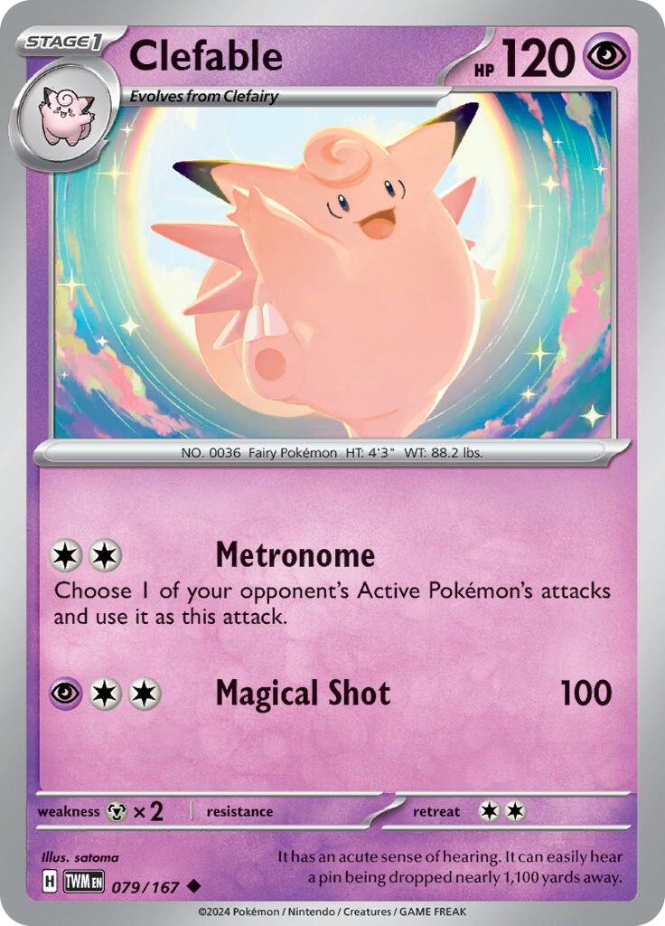 Clefable (079/167) [Scarlet & Violet: Twilight Masquerade] | Good Games Cannington