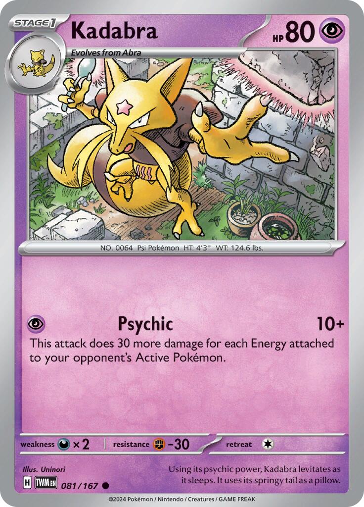 Kadabra (081/167) [Scarlet & Violet: Twilight Masquerade] | Good Games Cannington