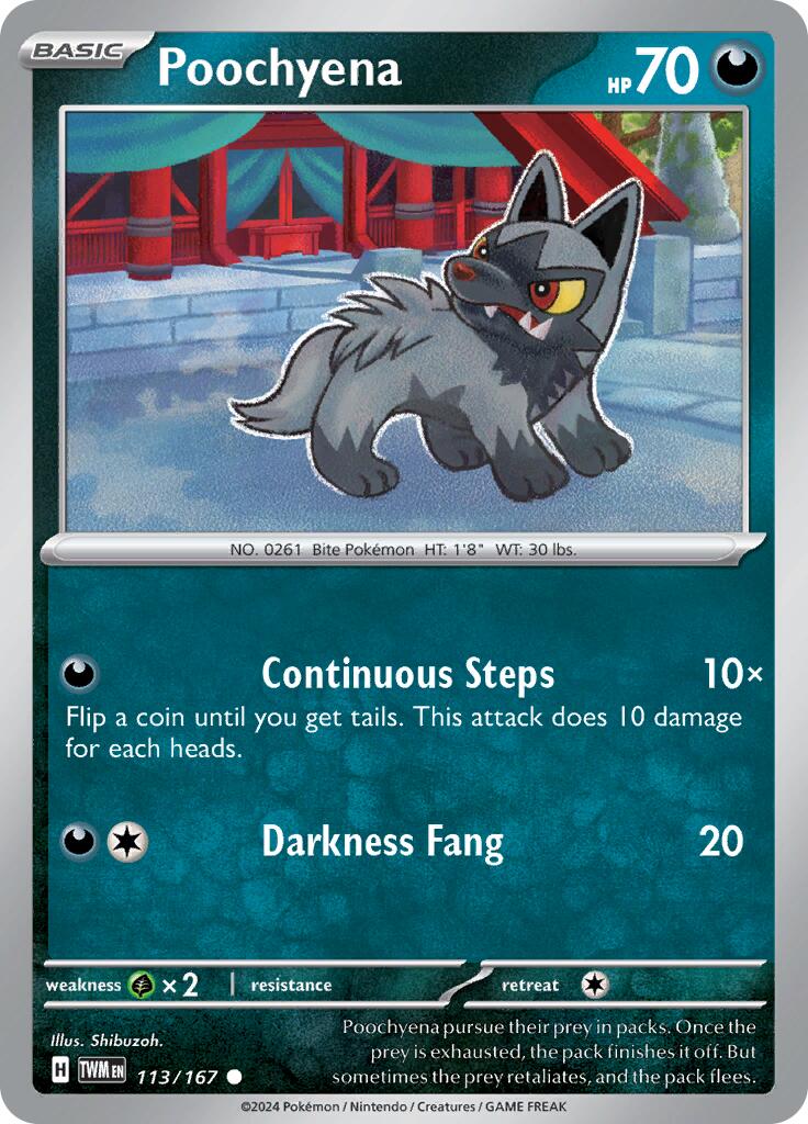 Poochyena (113/167) [Scarlet & Violet: Twilight Masquerade] | Good Games Cannington
