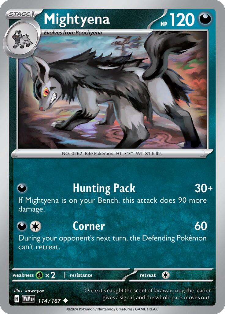Mightyena (114/167) [Scarlet & Violet: Twilight Masquerade] | Good Games Cannington