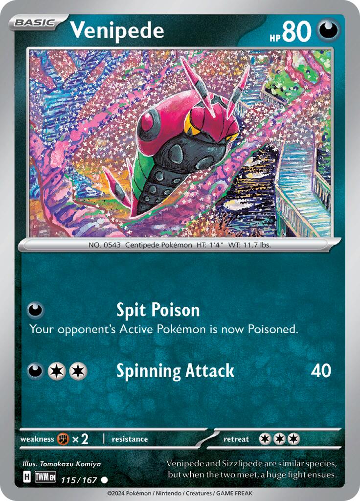 Venipede (115/167) [Scarlet & Violet: Twilight Masquerade] | Good Games Cannington