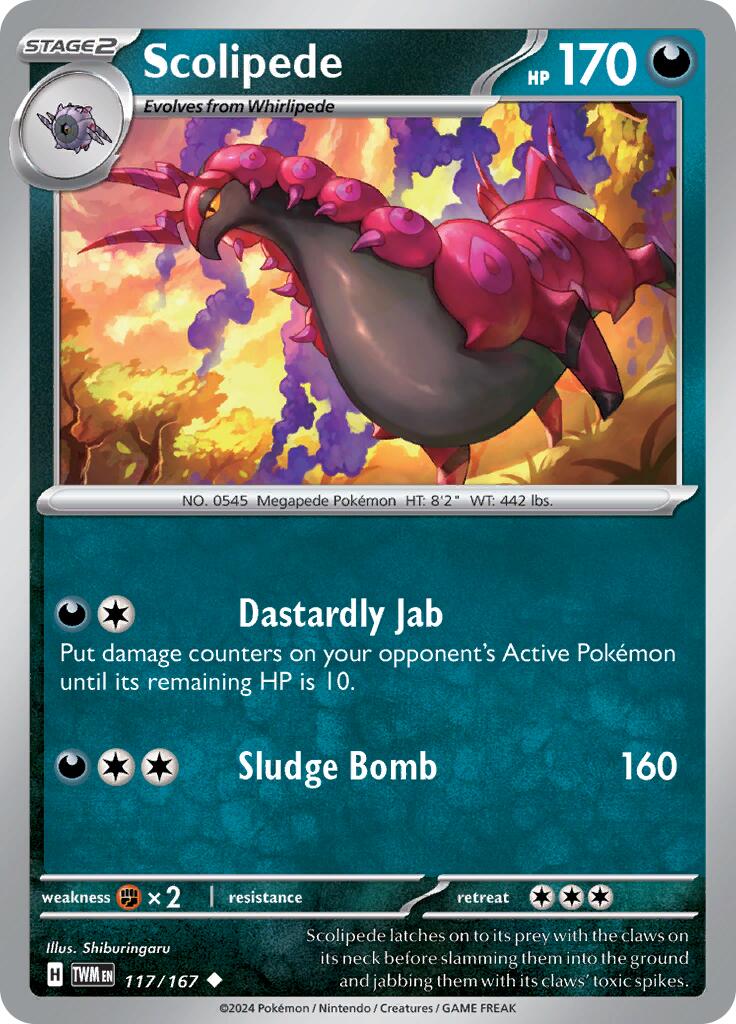 Scolipede (117/167) [Scarlet & Violet: Twilight Masquerade] | Good Games Cannington