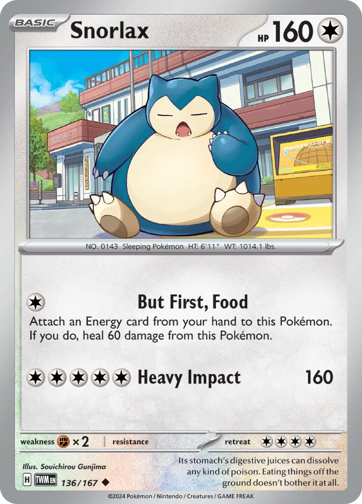 Snorlax (136/167) [Scarlet & Violet: Twilight Masquerade] | Good Games Cannington