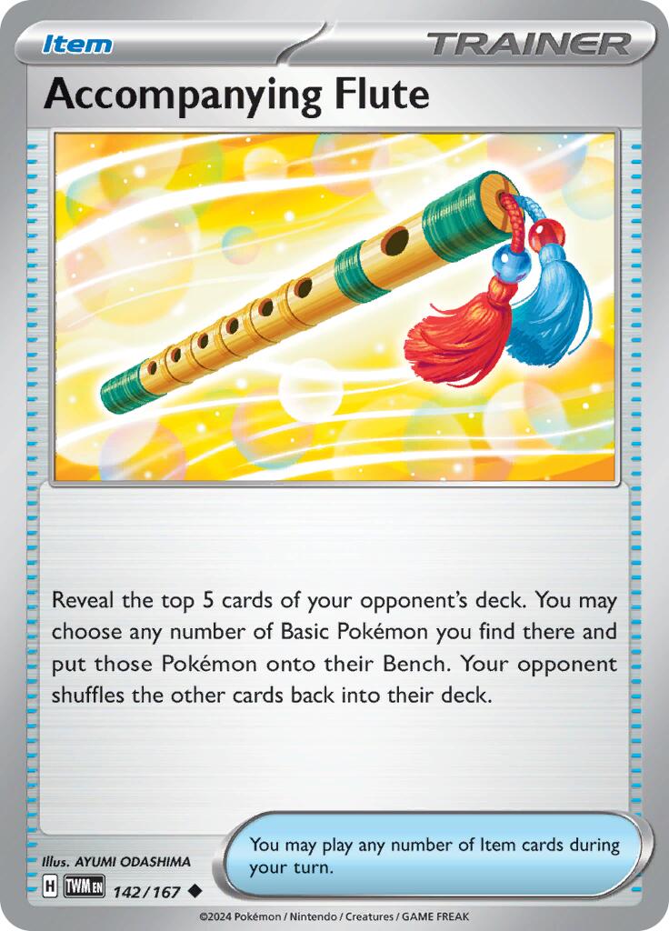 Accompanying Flute (142/167) [Scarlet & Violet: Twilight Masquerade] | Good Games Cannington