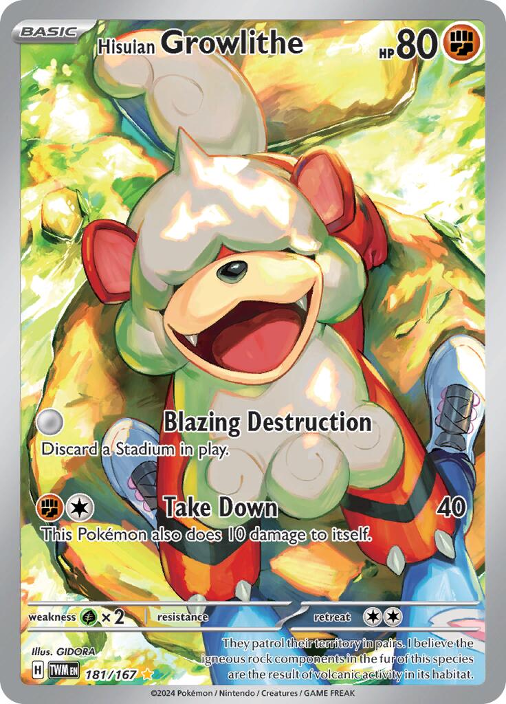 Hisuian Growlithe (181/167) [Scarlet & Violet: Twilight Masquerade] | Good Games Cannington