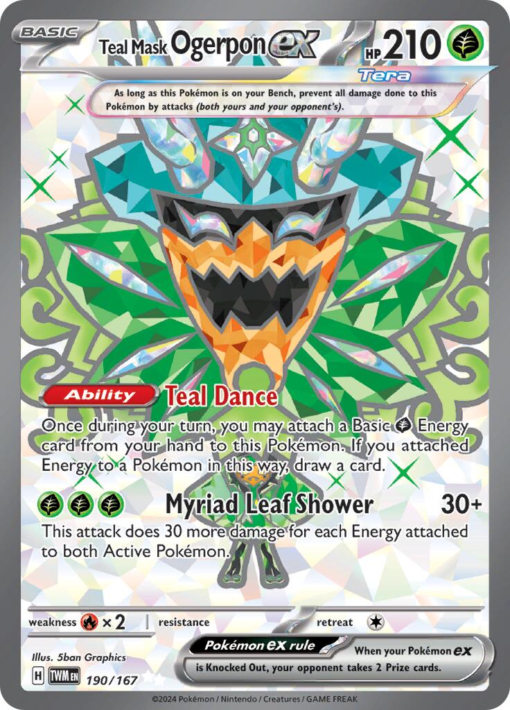 Teal Mask Ogerpon ex (190/167) [Scarlet & Violet: Twilight Masquerade] | Good Games Cannington