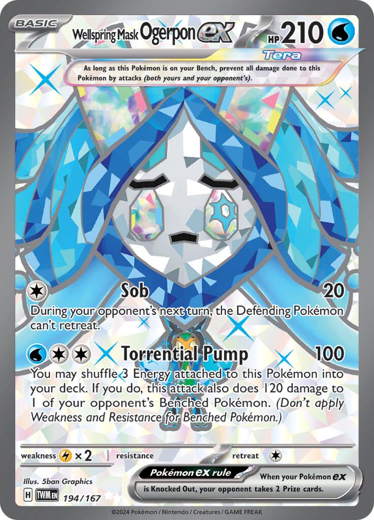 Wellspring Mask Ogerpon ex (194/167) [Scarlet & Violet: Twilight Masquerade] | Good Games Cannington