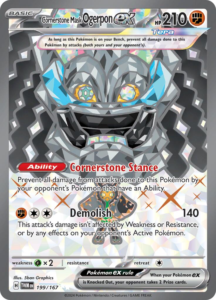 Cornerstone Mask Ogerpon ex (199/167) [Scarlet & Violet: Twilight Masquerade] | Good Games Cannington