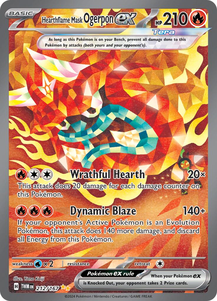Hearthflame Mask Ogerpon ex (212/167) [Scarlet & Violet: Twilight Masquerade] | Good Games Cannington