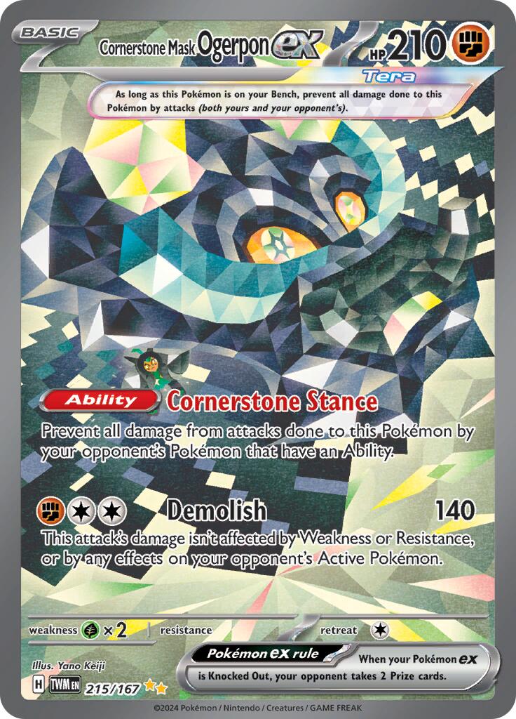 Cornerstone Mask Ogerpon ex (215/167) [Scarlet & Violet: Twilight Masquerade] | Good Games Cannington